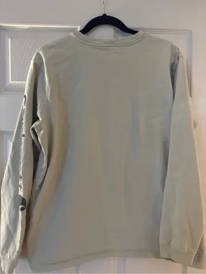 Carhartt Long-Sleeve Crewneck Tee in Light Sage with Sleeve Logo thumbnail 6