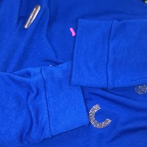 Juicy Couture size XLarge Royal blue cozy spellout sweatshirt thumbnail 10