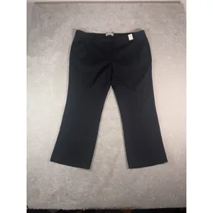 NWT Abercrombie Women's 18/34 Black Tailored Straight Dress Pants Curve Love thumbnail 2