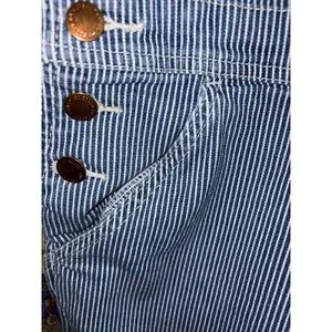 Universal Threads Railroad Stripe Denim Shortalls Overalls Size 4 thumbnail 4