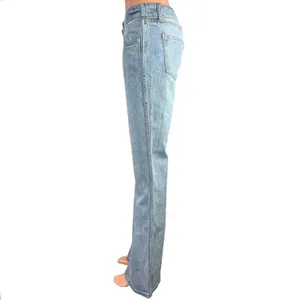 Pacsun Blue Light Wash Low Rise Y2K Stretch Denim Flared Bell Bottom Jeans Sz S thumbnail 2