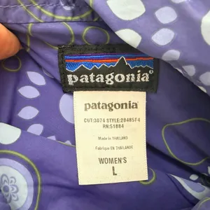 Patagonia‎ VTG Reversible Quilted Vest Womens L Purple Floral Full Zip 28485F4 thumbnail 5