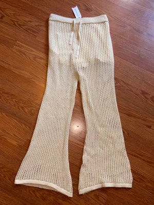 NWT-Earthbound high waisted knit pants with built in shorts thumbnail 1