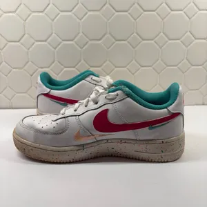Nike Air Force 1 Low Womens 8.5 White Multi Color Paint Splatter FD4626-181 thumbnail 6