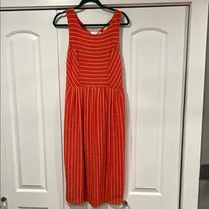 Anthropologie women’s medium retro ribbon midi dress by postmark‎ XS thumbnail 3