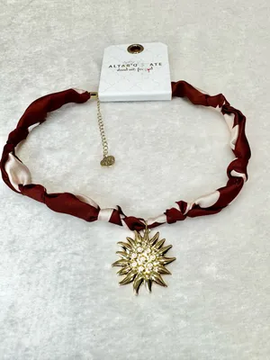 Altar’d State Golden Bloom Scarf Pendant Necklace thumbnail 2
