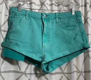 Wild Fable Highest Rise Cheeky Aqua Jean Shorts thumbnail 1