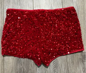 Shein Red Sequin Shorts thumbnail 1