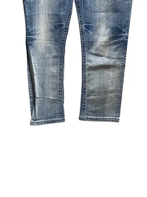 Rock & Roll Cowgirl Y2K Boyfriend Fit Cropped Jeans Blue Size 28 Summer Coastal thumbnail 9