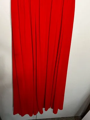 Lovers + Friends Revolve Theo Strapless Red Ruffle High‎ Slit Chiffon Maxi Dress thumbnail 11