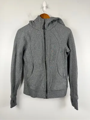 Lululemon full zip scuba jacket size 4 in heather grey thumbnail 2