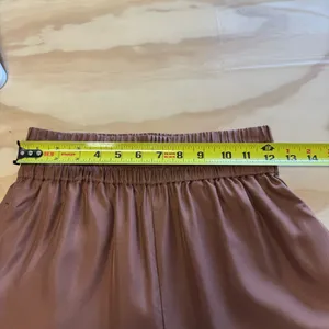Jac + Jack Silk‎ Minimalist Contemporary High Waist Wide Leg Pants Tan Sz 8 thumbnail 10
