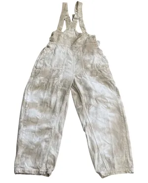 Free People We The Free felix Denim Overalls Tie Dye Dirty NWT SIZE SMALL thumbnail 1