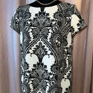 Zara Woman Size L Paisley Short Sleeved Dress thumbnail 2