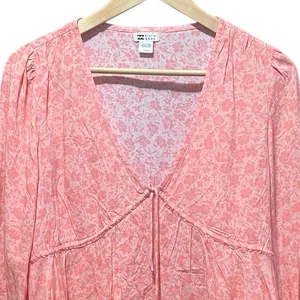 Billabong Time‎ Goes By Long Sleeve Blouse Top Size Large thumbnail 4