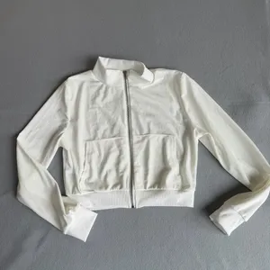 Women's Two Piece Casual Jogger Set with Cropped Full Zip Jacket Size L #260620 thumbnail 8