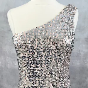 Womens Sequin Dress Large Asymmetrical Cocktail Party Formal Y2K Night Out NYE thumbnail 3