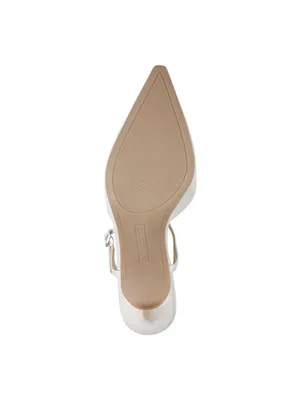 NWT Bandolino Rose Pointed Toe Kitten Heel Pump BNROSE3 Ivory Off White 8M thumbnail 4