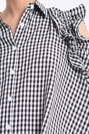 LILI SIDONIO Mini Gingham Shirt Dress thumbnail 3