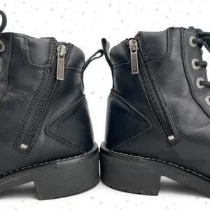 Harley-Davidson Black Leather Biker Boots Lace Up Side Zipper 84051 Heavy Duty 9 thumbnail 8