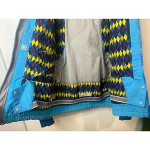 Rare vintage The North Face Jitterbug down jacket in bold blue, pink and yellow thumbnail 10