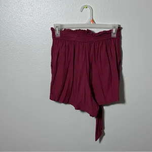 Hollister Women Red Elastic‎ Ultra High-rise Shorts Size Small. thumbnail 5