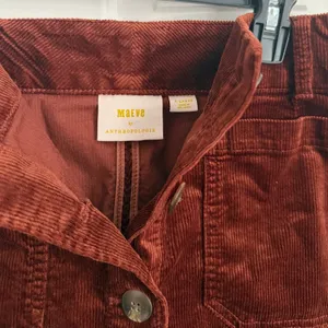 Maeve Colette Corduroy Button Front Mini Skirt Size XL Copper NWT Anthropologie thumbnail 7