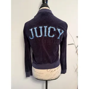 Juicy Couture Black‎ Label Los Angeles Velour Track Jacket Bomber Small S thumbnail 3