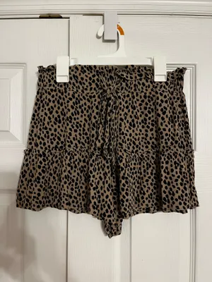 Vanilla Star Jeans Leopard Print Skort thumbnail 4