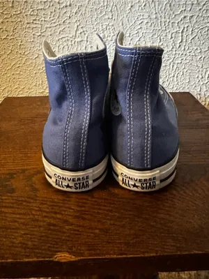 Converse High-Top Sneakers in Blue and White thumbnail 6