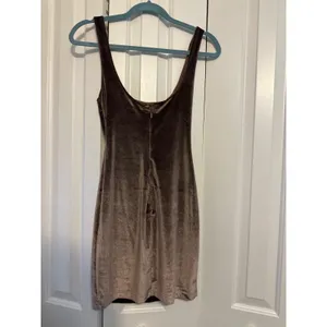 Brown Velvet Mini Dress Sleeveless‎ By Windsor Size M thumbnail 4