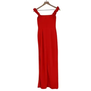Lulus Tayla Maxi Dress Women's Medium Red Sleeveless Ruched‎ Column Back Zip thumbnail 6