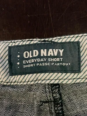 Old Navy Shorts Womens 6 Blue Polka Dot Chambray Cuffed Chino Casual Summer thumbnail 4
