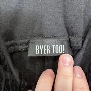 Byer Too! 90s Y2K Babydoll Whimsigoth Black‎ Crushed Velvet Rose Midi Dress Med thumbnail 5