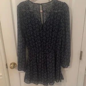 Altar'd State Navy Floral Jumpsuit thumbnail 4