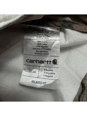 Carhartt Relaxed Fit Cargo Pants Womens 4 Regular Tan Workwear Utility Hiking thumbnail 6