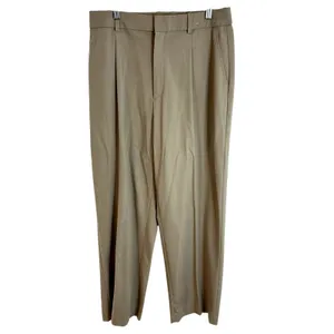 Uniqlo Wide Leg Double Breasted Suit Set Womens Size Large Tan EUC thumbnail 2