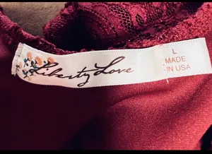 Beautiful Liberty Love Maroon Dress Size Large thumbnail 4