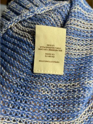 Free People Blue Ruched Open Front Cardigan Cotton M Ballet thumbnail 3