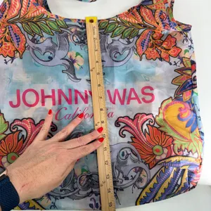 Johnny Was Tote Bag Multicolor Reusable Paisley Floral Elephant Foldable Boho thumbnail 7