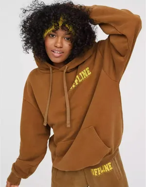Brown Aerie Offline Hoodie Oversized thumbnail 1