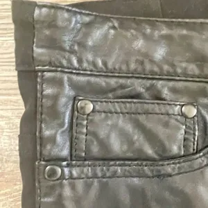 Nicole Miller Artelier black lamb leather pants thumbnail 13