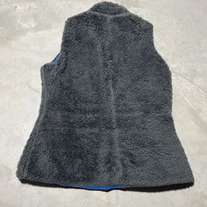Vtg Patagonia Reversible Fleece Zip Up Sherpa Pile Vest Blue Grey Women's SZ S thumbnail 8