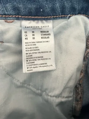American Eagle Distressed Super High Rise Jeggings Size 00 thumbnail 7