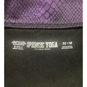 VS PINK Yoga Shorts Foldover Black Purple Snake Animal Print Y2K Vtg Size‎ M thumbnail 6