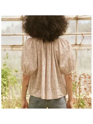The GREAT. The Honey Top in Cream Mini WildFlower Print Women’s size 1 Small thumbnail 14