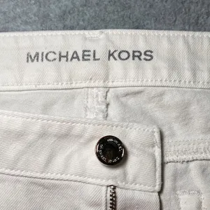 Michael Kors Skinny Jeans Women Size 10 White Stretch Denim Mid Rise Casual‎ EUC thumbnail 5