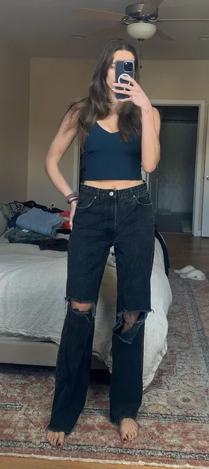 ZARA Wide-Leg Jeans High-Waisted thumbnail 1