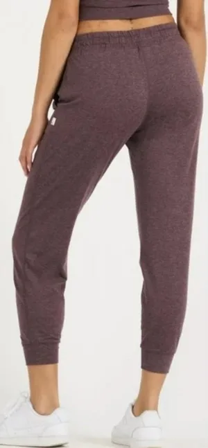Vuori Womens Performance Jogger Dark Plum Purple Heathered Slim Sweatpants Small thumbnail 1
