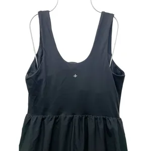NWT Halara Breezeful Square Neck Active Dress M Black Built In Shorts Pockets thumbnail 7